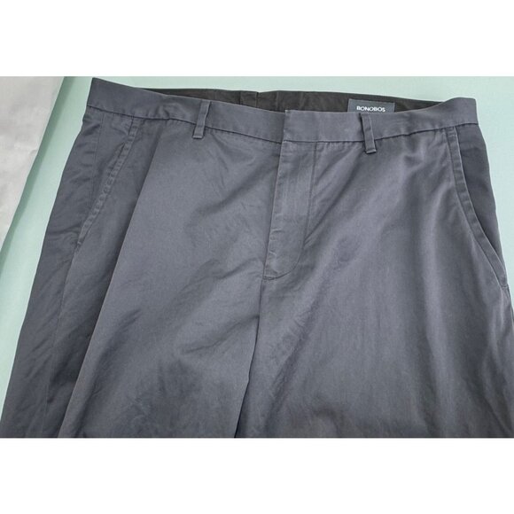 Bonobos Men Friday Pants Straight Leg 34X32 Chino Gray Flat Front - Picture 14 of 14